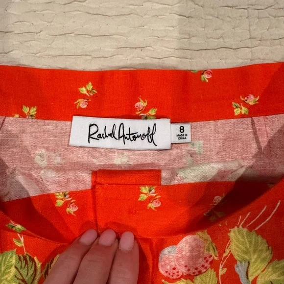 Rachel Antonoff Tali Skirt Strawberries Border Berries NWOT - Picture 3 of 4